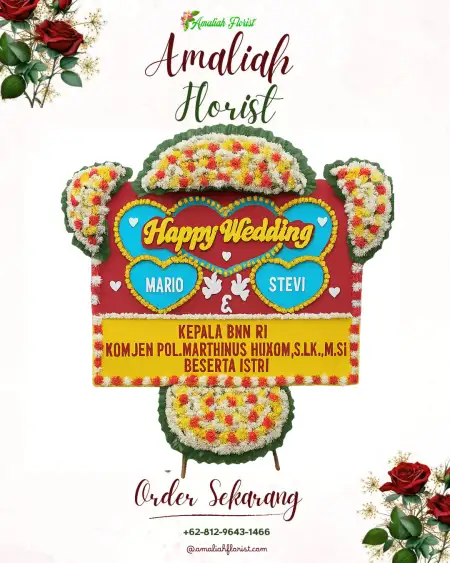 Papan Bunga Pernikahan Benteng